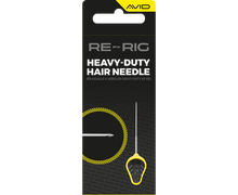 Игла - AVID RE-RIG HEAVY-DUTY HAIR NEEDLE packaging with ergonomic handle and strong needle for fishing.