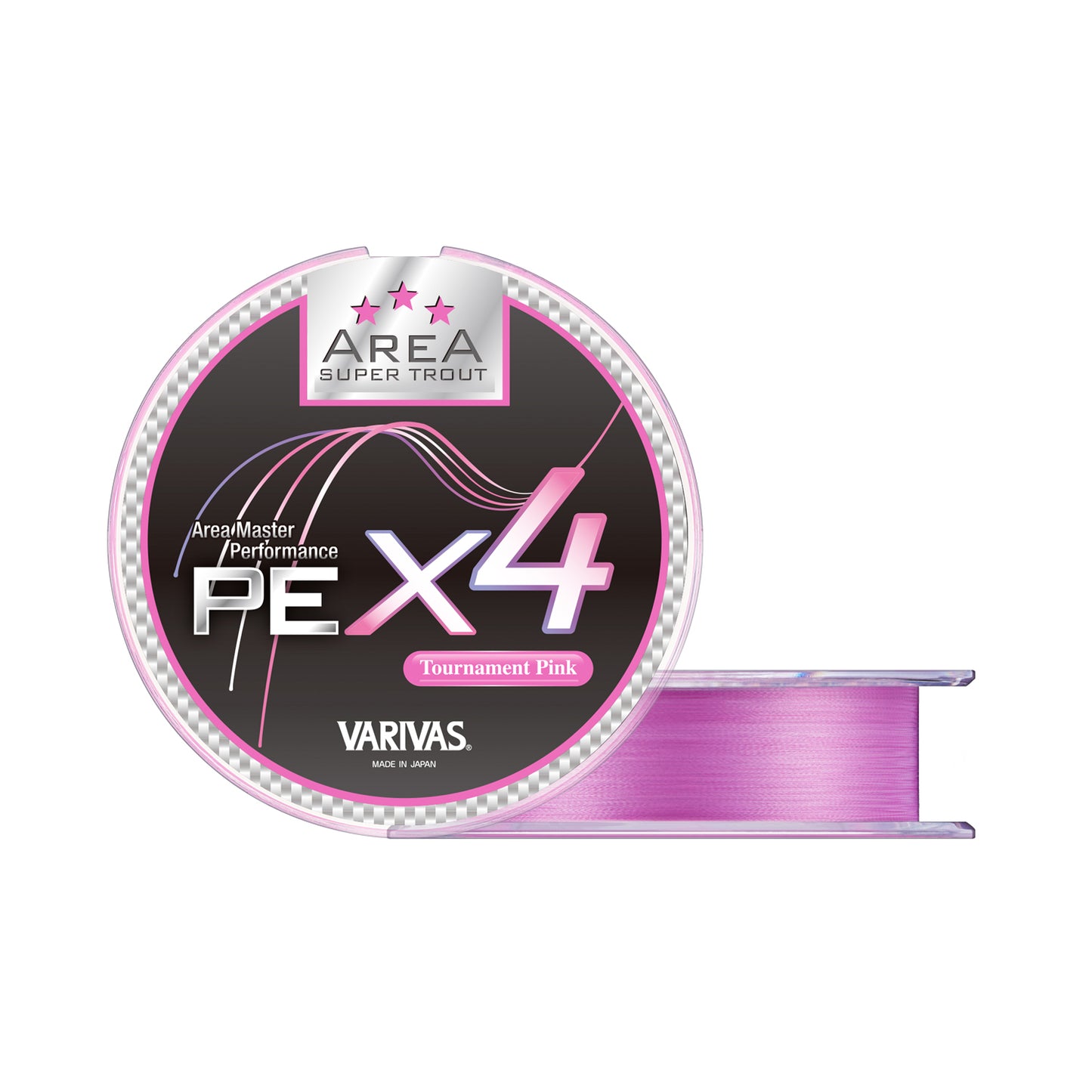 Плетено влакно VARIVAS AREA Super Trout PE x4 [Tournament Pink] - 75m