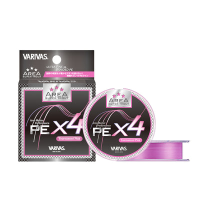 Плетено влакно VARIVAS AREA Super Trout PE x4 [Tournament Pink] - 75m