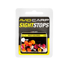 Стопери AVID SS MEGA FLOATING STOPS - LONG, MULTICOLOURED в опаковка с 15 броя разноцветни стопери за риболов.