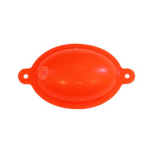 Булдо Plastilys PFL-V40-O - овално, червено, с два отвора за пълнене, подходящо за риболов.