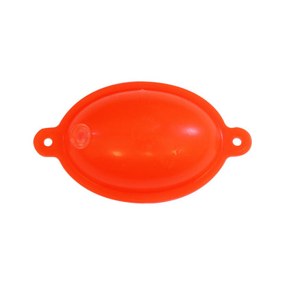 Булдо Plastilys PFL-V40-O - овално, червено, с два отвора за пълнене, подходящо за риболов.