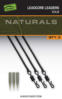 Έτοιμη αρματωσιά Fox Edges Naturals Leadcore Leaders – 50lb / 75 cm / 3 τεμ.