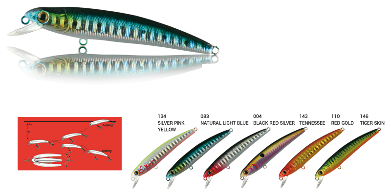 Воблер Nomura HIRO MINNOW - 9cm/7.5gr - sinking