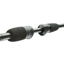 Спининг въдица Cormoran Raycor-X - 2.70m/10-35g - детайл на ръчката и върха от плътен карбон.