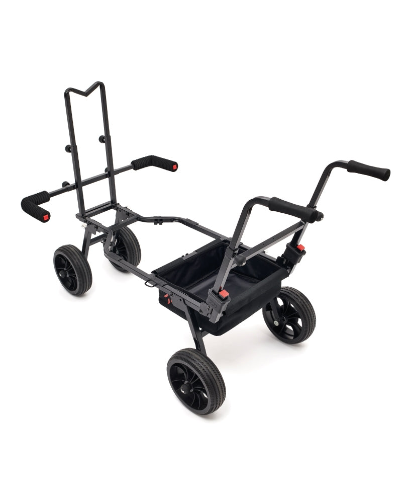 Количка за багаж Daiwa DAIWA FOLD N GO MATCH BARROW с удобни дръжки и големи колела.
