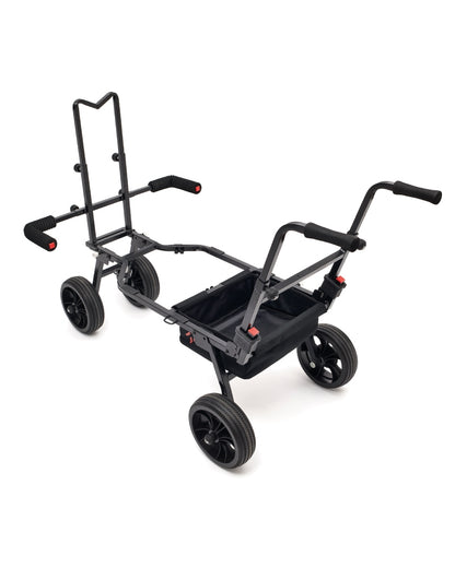 Количка за багаж Daiwa DAIWA FOLD N GO MATCH BARROW с удобни дръжки и големи колела.