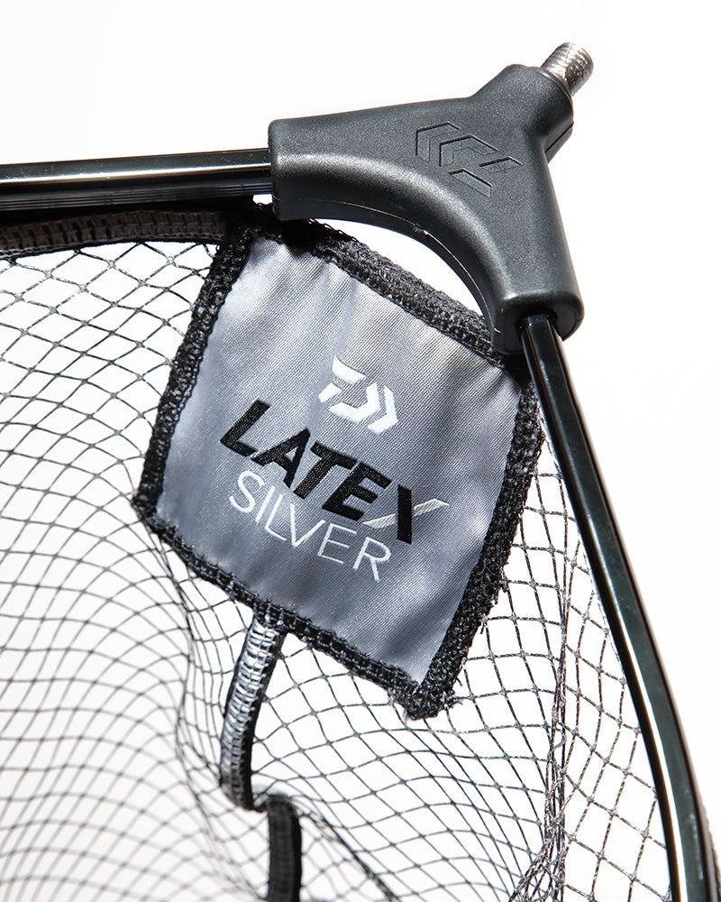 Глава за кеп със силиконова мрежа DAIWA LATEX SILVER LANDING NET - 45cm