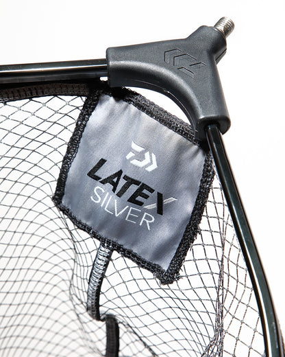 Глава за кеп със силиконова мрежа DAIWA LATEX SILVER LANDING NET - 45cm