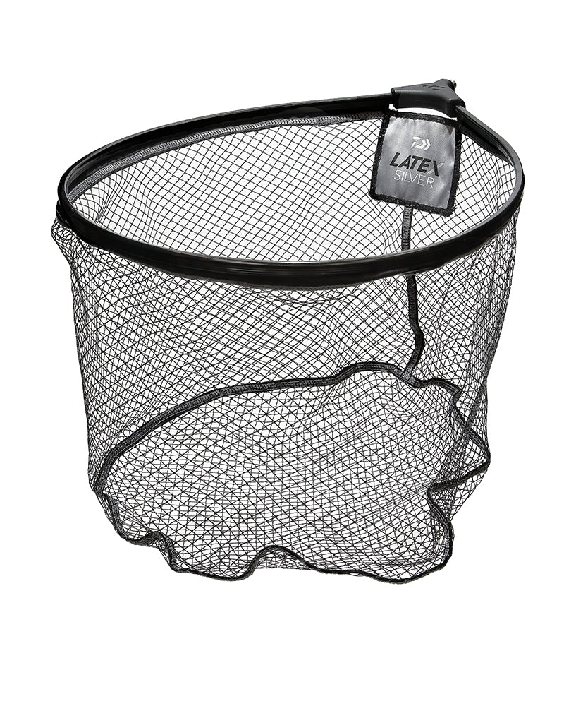 Глава за кеп със силиконова мрежа DAIWA LATEX SILVER LANDING NET - 45cm