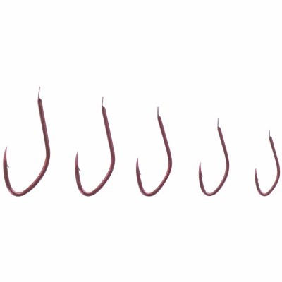 Куки DRENNAN Red Maggot - комплект от тъмночервени рибарски куки с микро контра и извито острие.