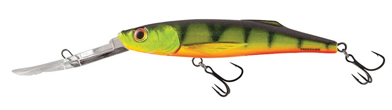 Воблер Salmo Freediver Super Deep Runner - 7/9/12cm Floating, 9 см, 11 гр, ярък дизайн за риболов с 3 куки.