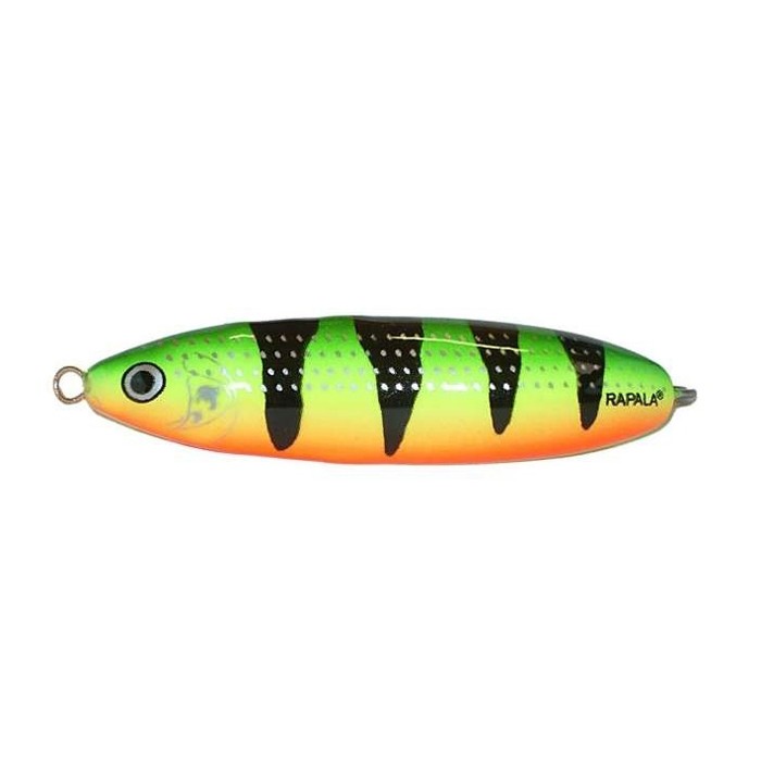 Клатушка Rapala Minnow Spoon - 8cm/16gr с ярки цветове и реалистична игра за риболов на щука в плитки води.