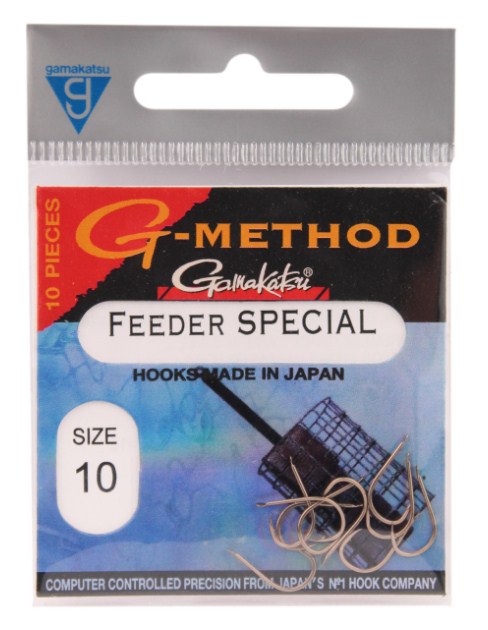 Куки GAMAKATSU G-METHOD FEEDER SPECIAL - опаковка с 10 куки за фидер риболов, размер 10.