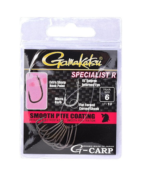 Hooks for Carp Fishing GAMAKATSU G-CARP SPECIALIST R HOOK - GREY