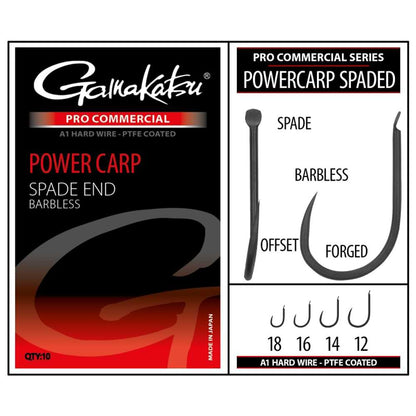 Cârlige GAMAKATSU PRO-C POWER CARP SPADE A1 PTFE - BLACK
