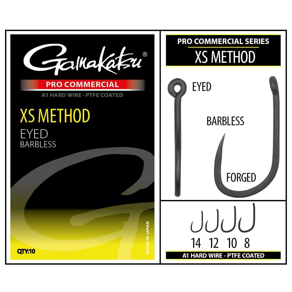 Крючки GAMAKATSU PRO-C XS METHOD A1 PTFE - BLACK