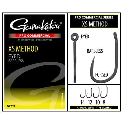 Крючки GAMAKATSU PRO-C XS METHOD A1 PTFE - BLACK