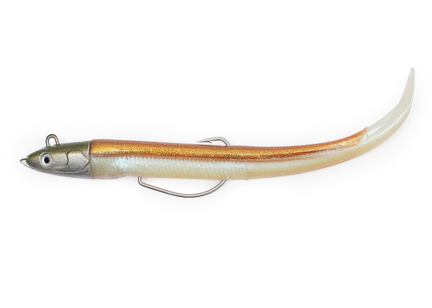Силиконова примамка GT-Bio Nova Eel - Combo - Бисмут в цвят Gold Kamaleo, идеална за риболов.