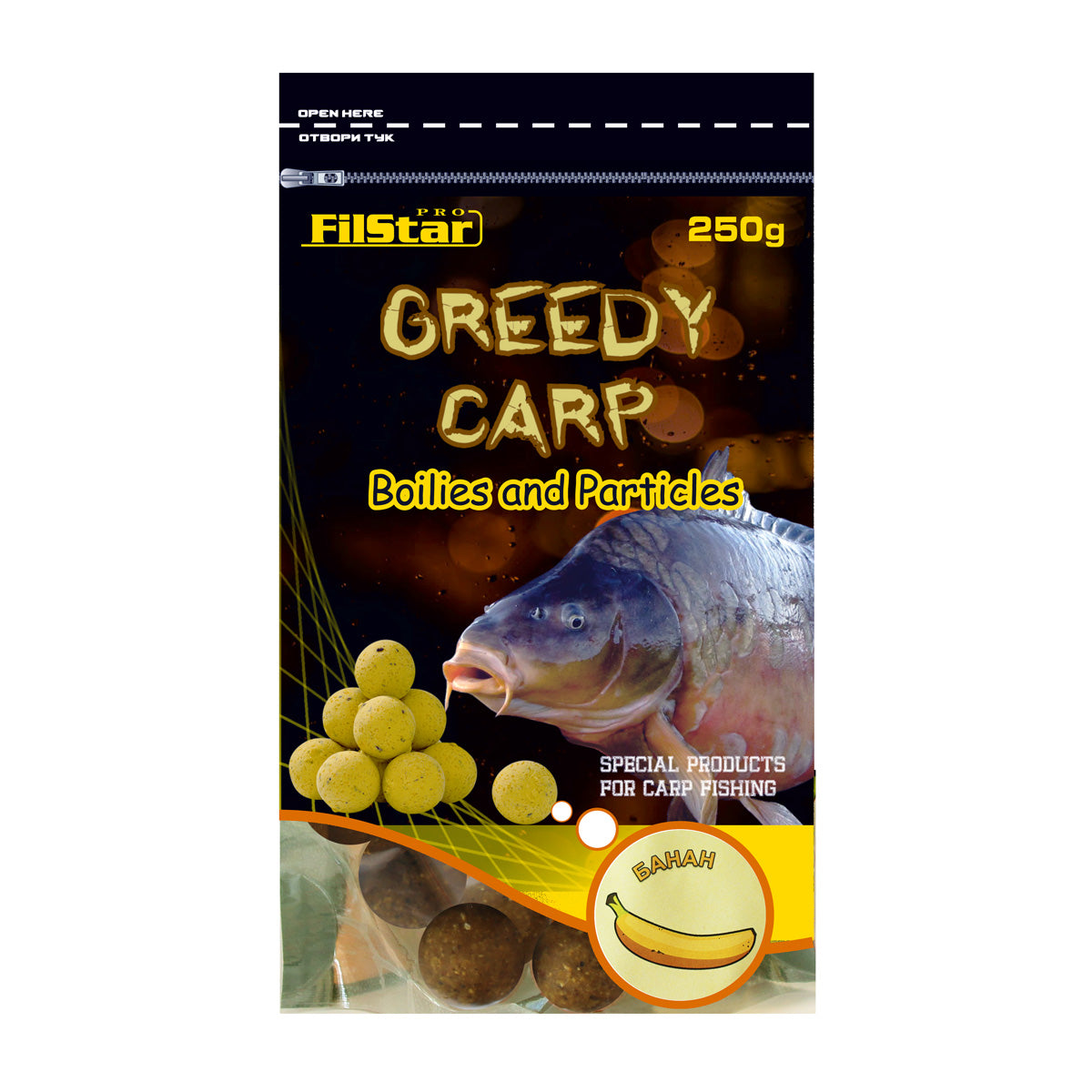 Protein boilies FilStar Greedy Carp - 250 g