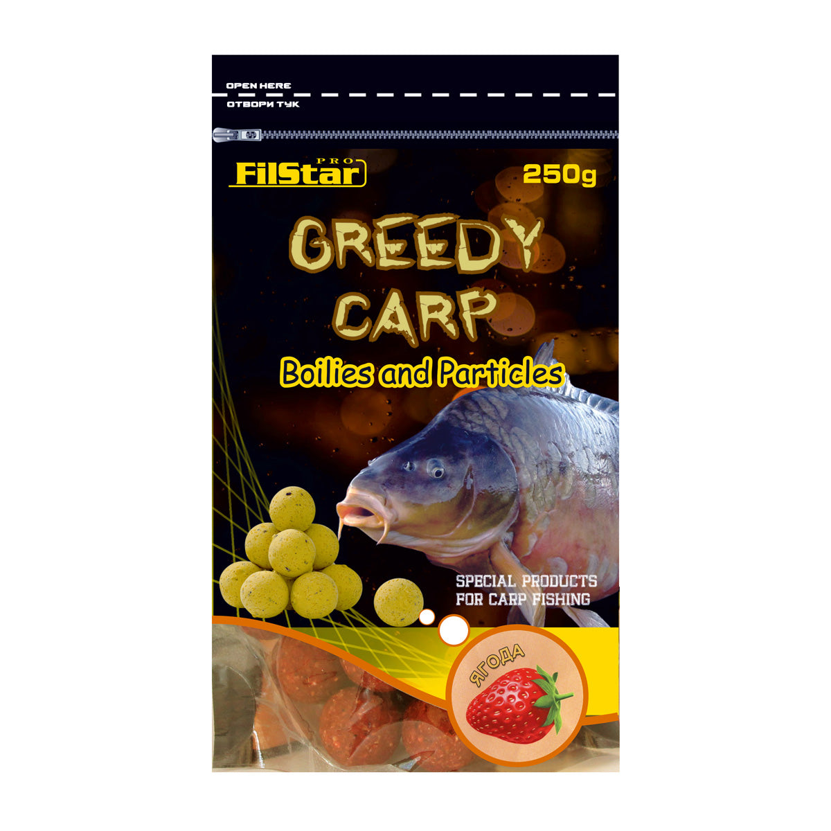 Protein boilies FilStar Greedy Carp - 250 g