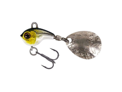 Спинер Westin DropBite Tungsten Spin Tail Jig с въртящо се листо за риболов в реки и язовири.