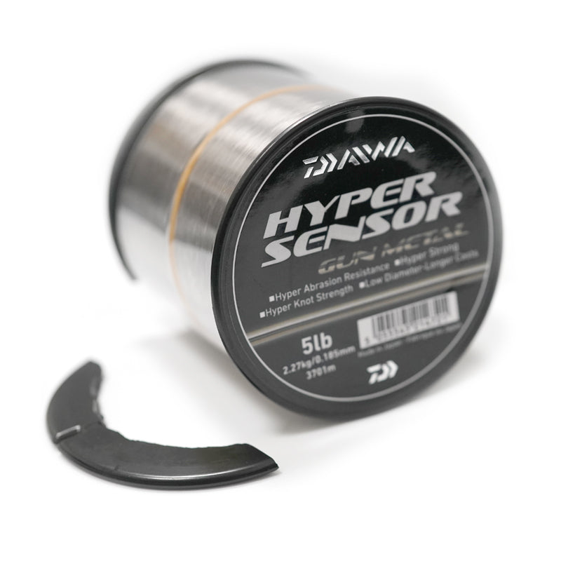 DAIWA HYPER SENSOR GUN METAL Monofilament Line 5LB/2.27KG/0.185MM/3701M - DAMAGED SPOOL