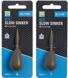 Бавнопотъващи тежести PRESTON ICS SLOW SINKER - 10g и 8g, риболовни такъми за ефективно риболов.