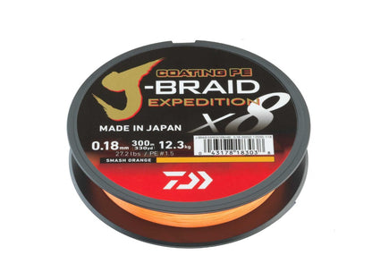 Νήμα braided Daiwa J-BRAID EXPEDITION X8 ORANGE -150m