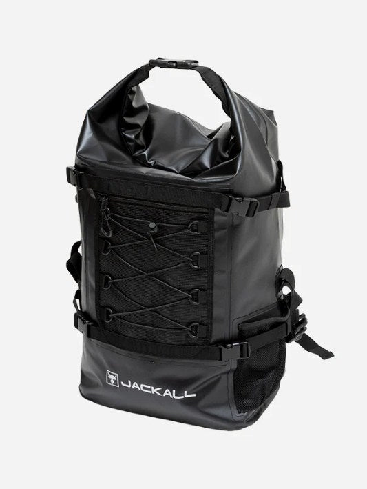 Водоустойчива чанта за спининг риболов JACKALL WATERPROOF BACKPACK L (30L - 35L) - Черна