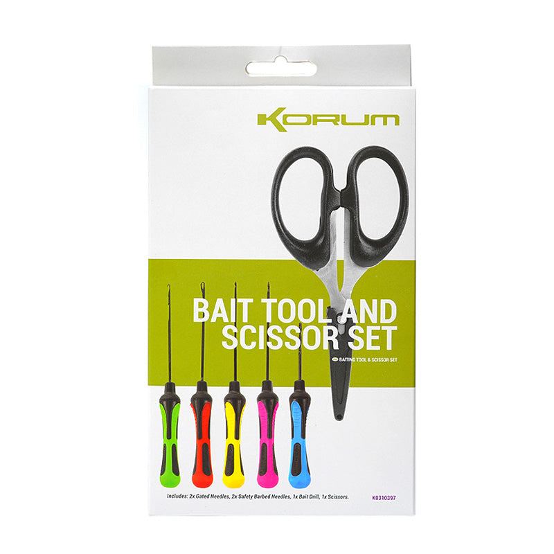 KORUM BAITING TOOL & SCISSOR SET needle and scissors set