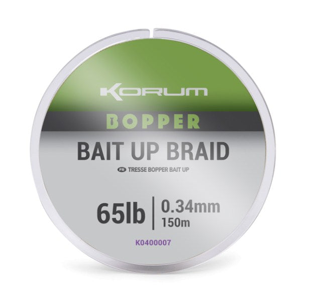 Плетено влакно за сподинг KORUM BOPPER BAIT UP BRAID 0.34мм - 150мт, 65lb, 150м на кухненска плетена линия за риболов.