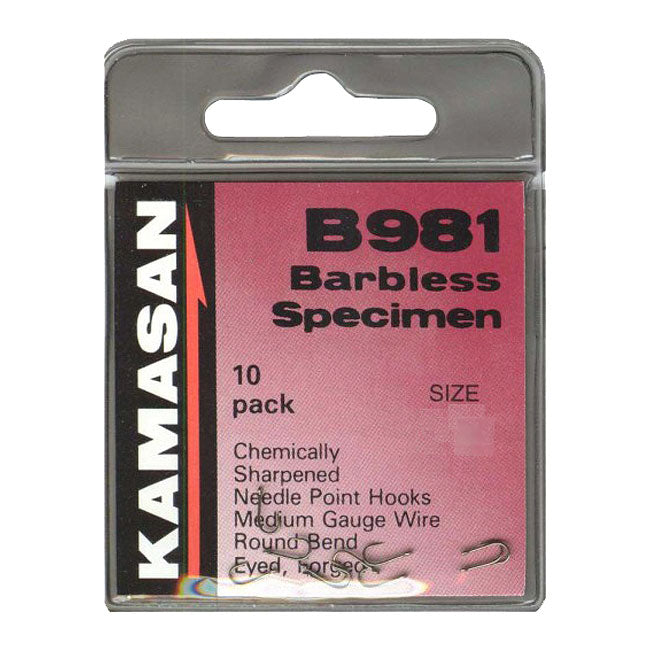 Крючки без бородки Kamasan B981 Barbless Eyed