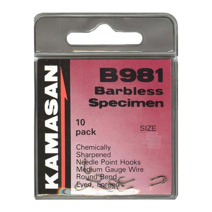 Крючки без бородки Kamasan B981 Barbless Eyed