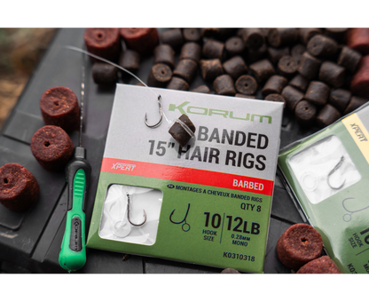 Δεμένα αγκίστρια με αρπάδι για hair rig KORUM SPIKED METHOD HAIR RIGS BARBED