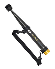 Tелескопичка дръжка за кеп DAIWA LEGALIS EXT LANDING NET HANDLE с черен и златен дизайн, идеална за риболов.