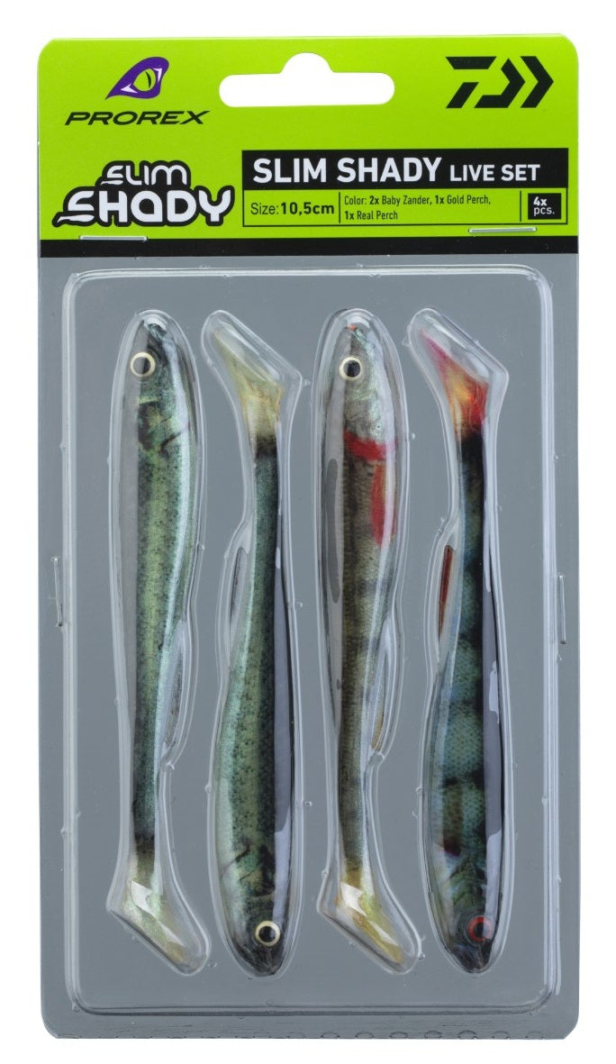 Soft lures DAIWA PROREX SLIM SHADY SET - 10.5cm/8.0gr (4 pcs)