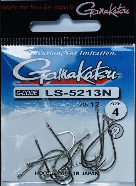 Куки GAMAKATSU LS 5213N - NICKEL, упаковка с 12 куки размер 4 за риболов със стръв.