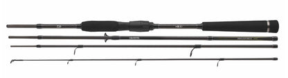 Спининг въдица DAIWA 23 MEGAFORCE TRAVEL SPIN - 2.40m/30-70gr - 4 секции в сглобен и разглобен вид.