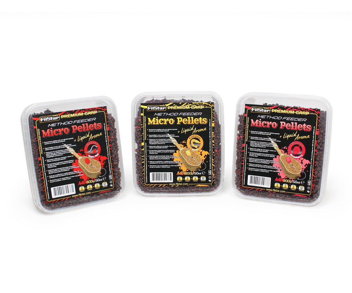 Micro pellets mix + Liquid flavour FILSTAR Premium Carp Method Feeder - 800g