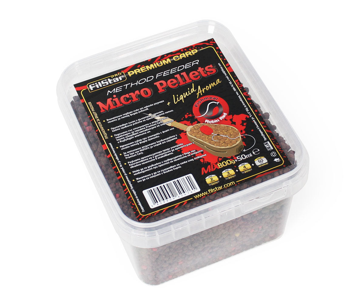 Micro pellets mix + Liquid flavour FILSTAR Premium Carp Method Feeder - 800g