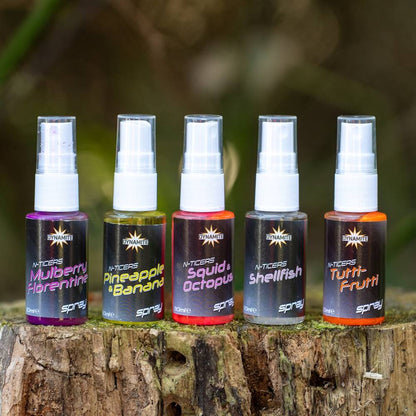 Атрактант Dynamite Baits N-Ticers - 30ml - разнообразие от аромати за риболов в спрей форма.