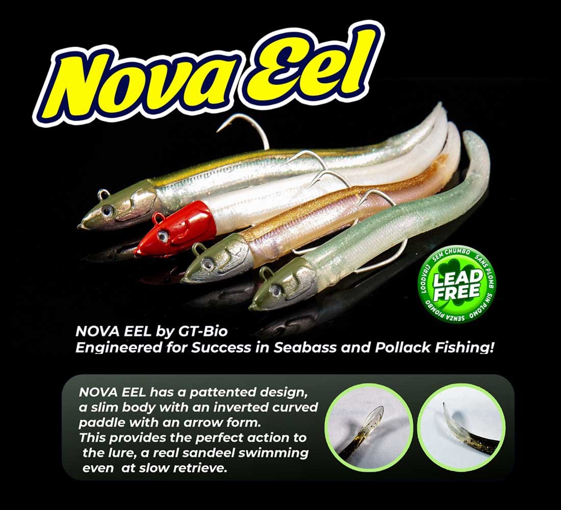 Силиконова примамка GT-Bio Nova Eel - Combo - Бисмут с патентован дизайн и ефективно плаване за риболов.