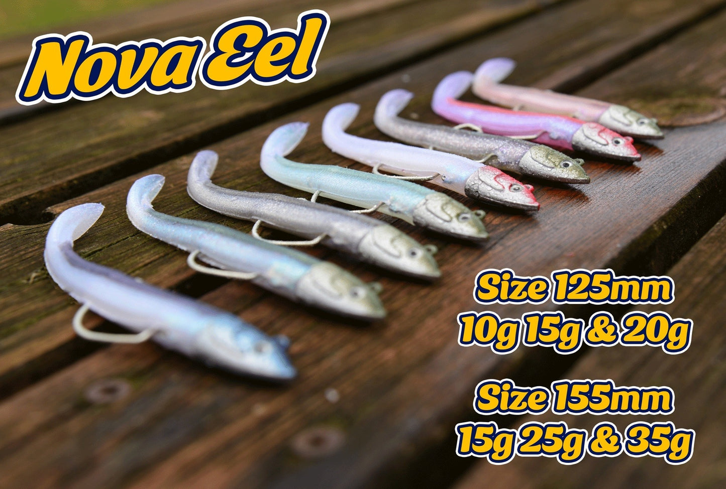 Силиконова примамка GT-Bio Nova Eel - Combo - Бисмут, различни размери и тежести, идеални за риболов