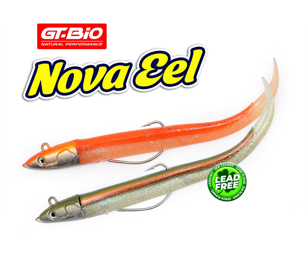 Силиконова примамка GT-Bio Nova Eel - Combo - Бисмут с две разноцветни примамки, безоловни и екологични.