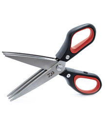 Тройна ножица за стръв DAIWA N'ZON TRIPLE BLADE WORM SCISSORS с три остриета за риболовни нужди.