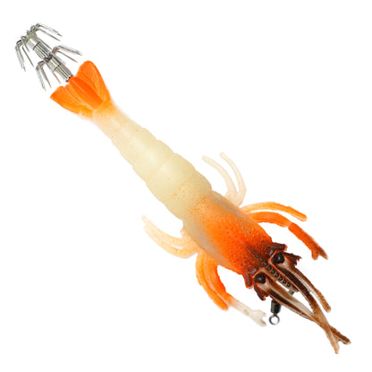 Φωσφορίζουσα σιλικονούχα γαρίδα Hikaru Glowing Squid Jig - 10.5cm