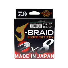 Плетено влакно Daiwa J-BRAID EXPEDITION X8 DARK GREEN -150m