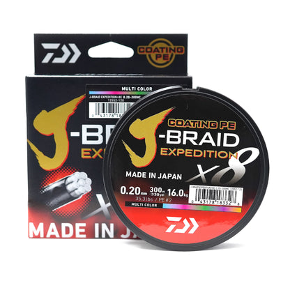 Плетено влакно Daiwa J-BRAID EXPEDITION X8 MULTICOLOR -300m