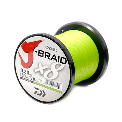 Νήμα braided Daiwa J-BRAID X8 CHARTREUSE (κίτρινο) - 1500m
